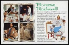 Norman Rockwell Souvenir Sheet Norman Rockwell Souvenir Sheet - Commemorative Stamp 1994