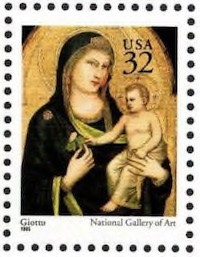 Madonna & Child / by Giotto Madonna & Child / Giotto - Commemorative Stamp 1995 Madonna & Child / Giotto - Commemorative Stamp 1995