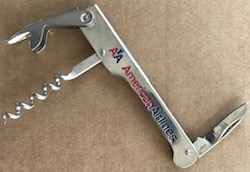 Cork Screw Foldable / American Airlines - made in Italy Cork Screw Foldable / American Airlines - made in Italy